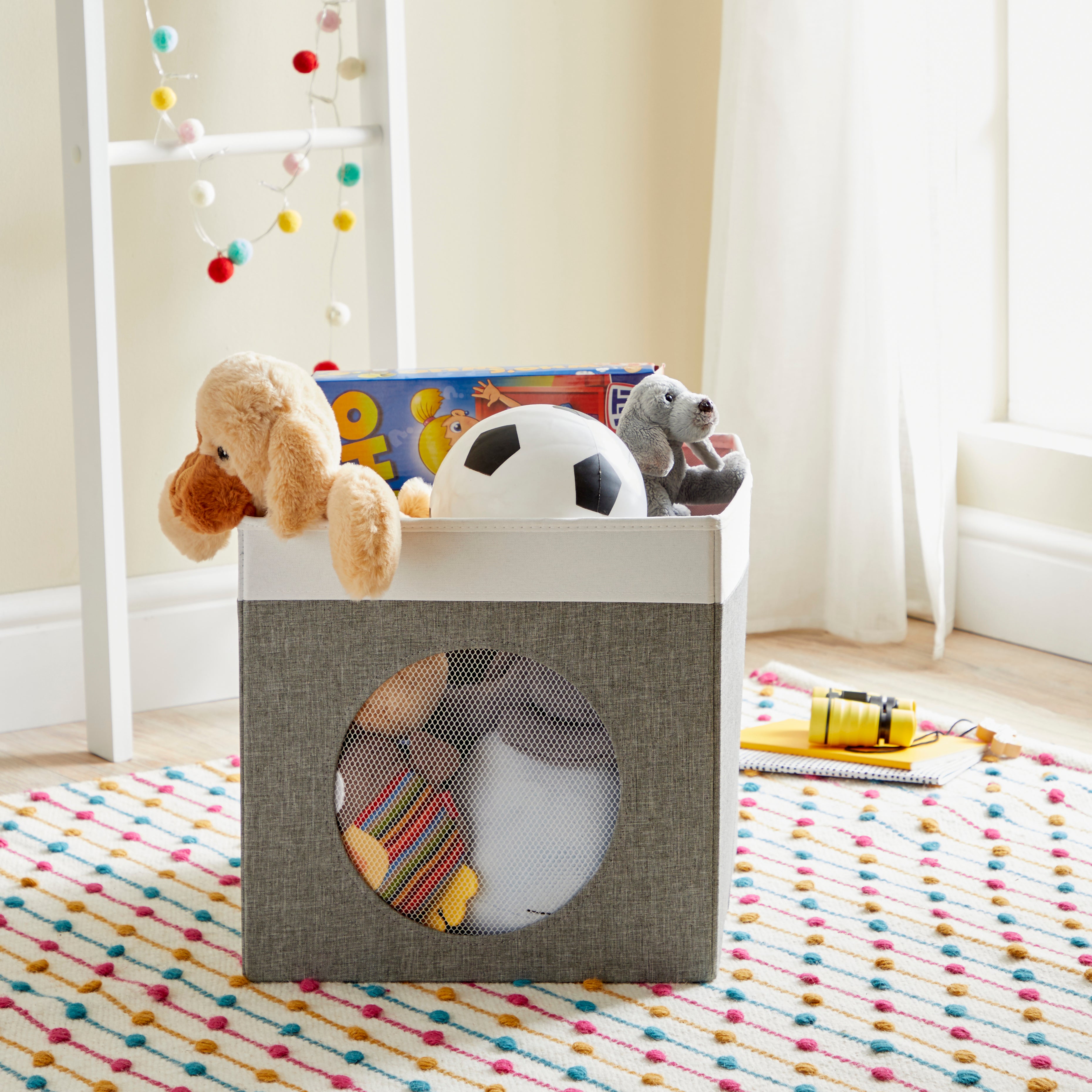 grey toy box dunelm