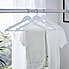 Set of 3 Soft Touch White Hangers White