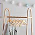Pack of 6 Kid's Wooden Hangers Natural Natural