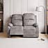 Parker Faux Leather Reclining 2 Seater Sofa Grey