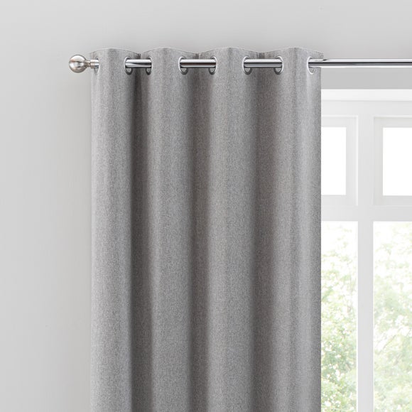 Luna Brushed Reversible Blackout Eyelet Curtains