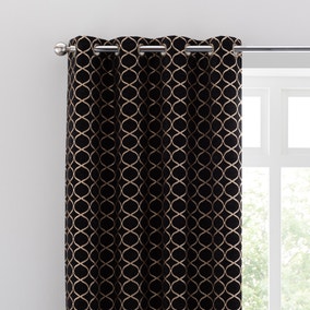 Chenille Ogee Eyelet Curtains