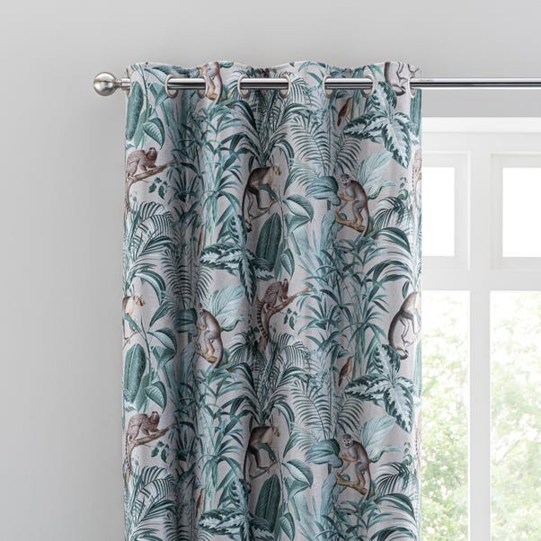 Jungle Luxe Natural Eyelet Curtains image 1 of 6