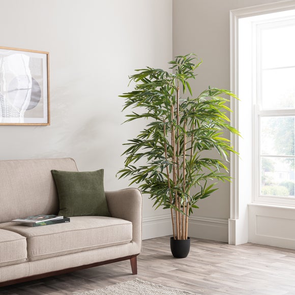 Artificial Natural Bamboo Tree In Black Plant Pot