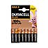 Pack of 8 Duracell Plus 100 AAA Batteries Black undefined