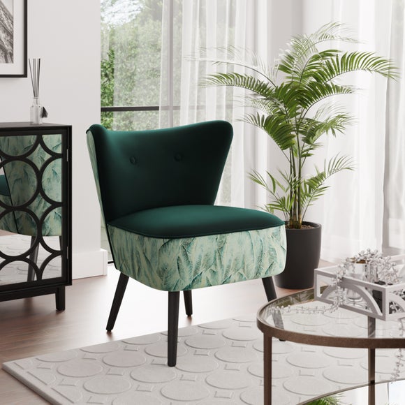 dunelm teal velvet chair