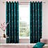 Dragonfly Foil Charm Blue Eyelet Curtains  undefined