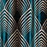Geo Foil Peacock Eyelet Curtains  undefined