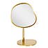 Curves Gold Small Pedestal Mirror Gold