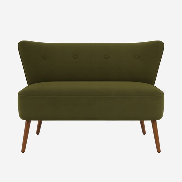 Eliza Velvet 2 Seater Compact Sofa Dunelm