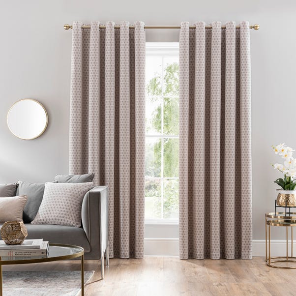 Chenille Hive Chateau Grey Eyelet Curtains image 1 of 6