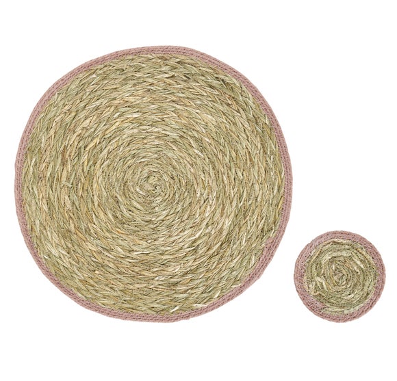 Set Of 2 Grass Braid Placemats Dunelm