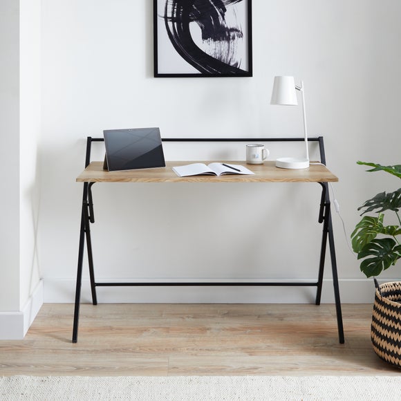 oak effect desk