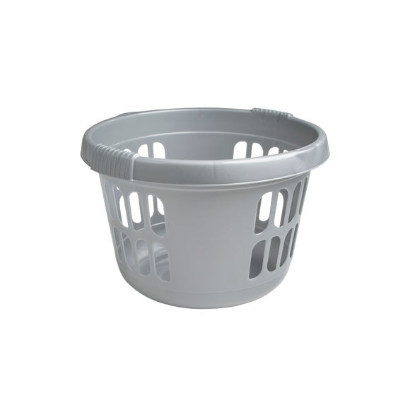 White round deals laundry basket