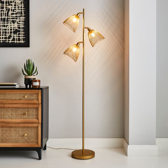 Gold coloured 2024 floor lamps