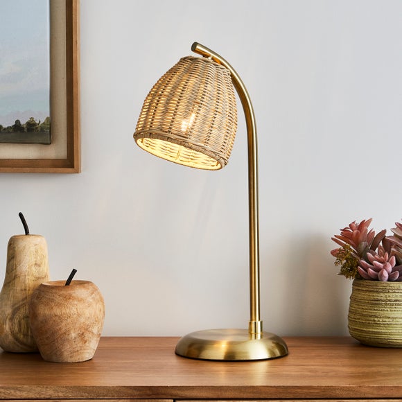 dunelm yellow table lamp