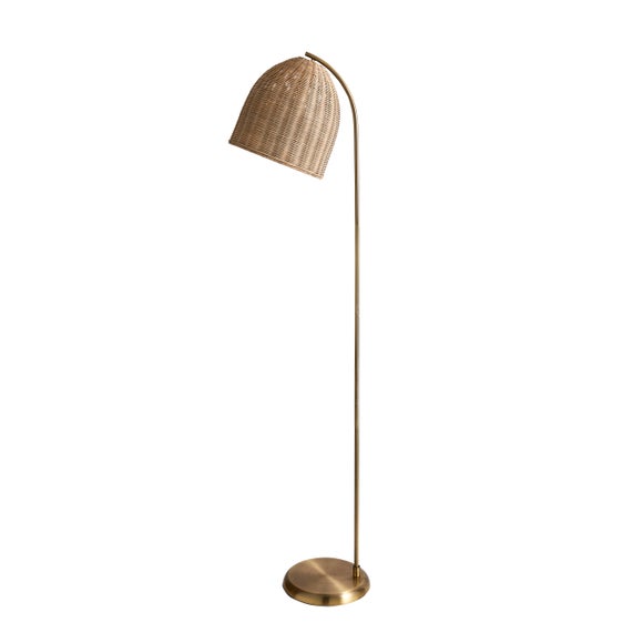 dunelm rattan floor lamp