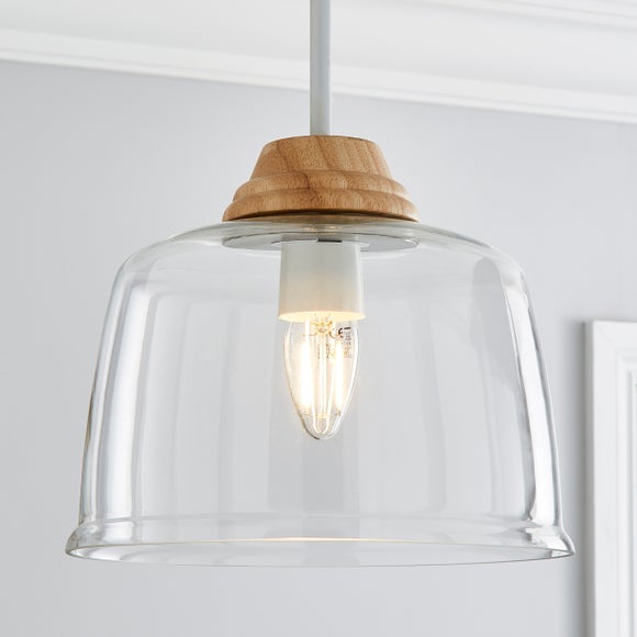 Dunelm wooden 2024 light shade