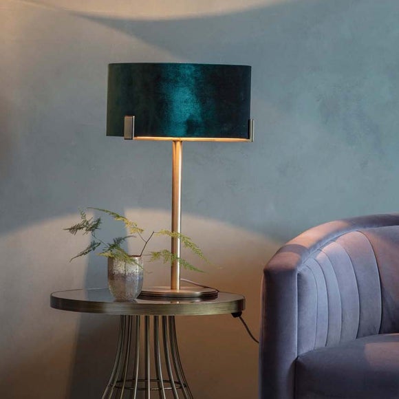 dunelm green table lamp