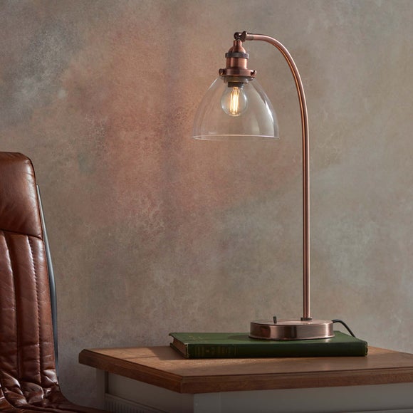 Dunelm copper hot sale table lamp