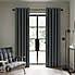 Berlin Charcoal Blackout Eyelet Curtains  undefined