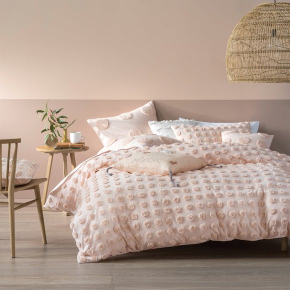 peach double duvet set