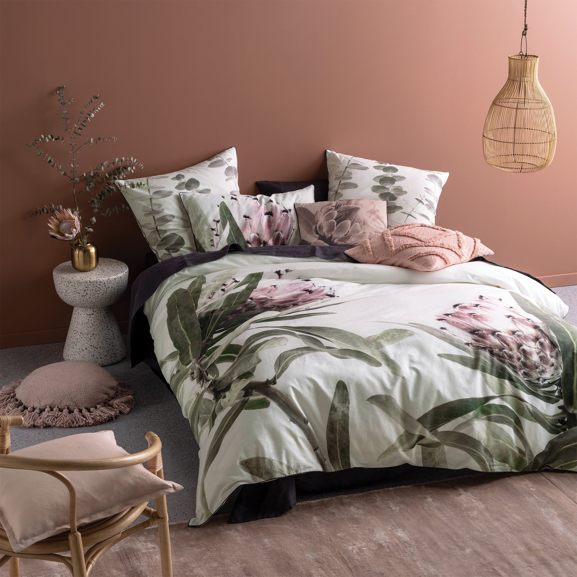 Linen House Alice 100 Cotton Duvet Cover And Pillowcase Set Green