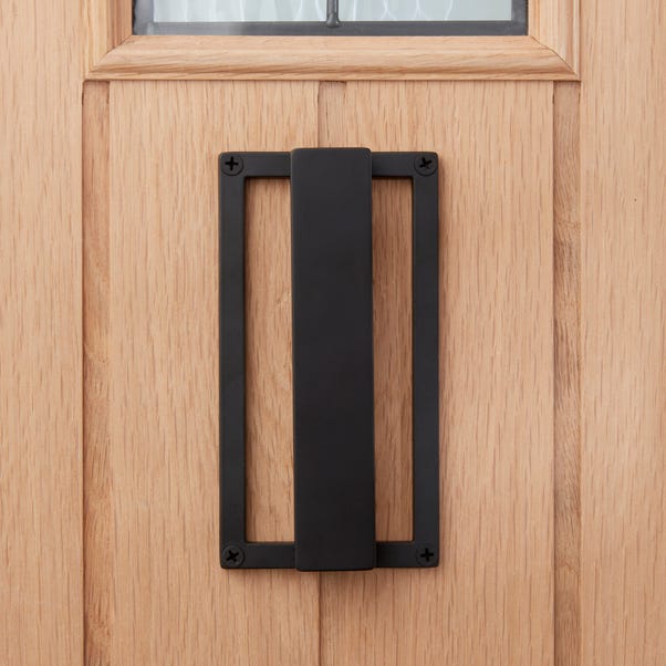 Modern Industrial Matte Black Door Knocker image 1 of 3