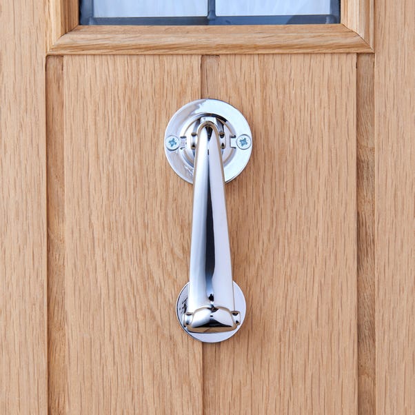 Traditional Scroll Chrome Door Knocker image 1 of 2