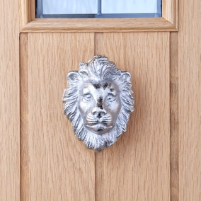 Lion Silver Door Knocker