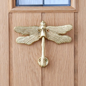 Dragonfly Gold Door Knocker