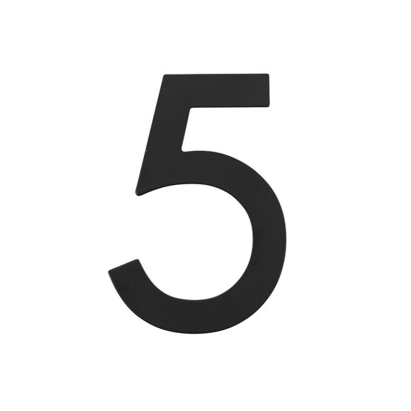 Modern Industrial Black Door Number Dunelm