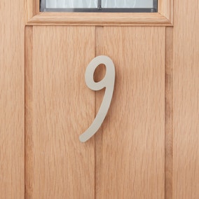 Decorative Brushed Chrome Door Number