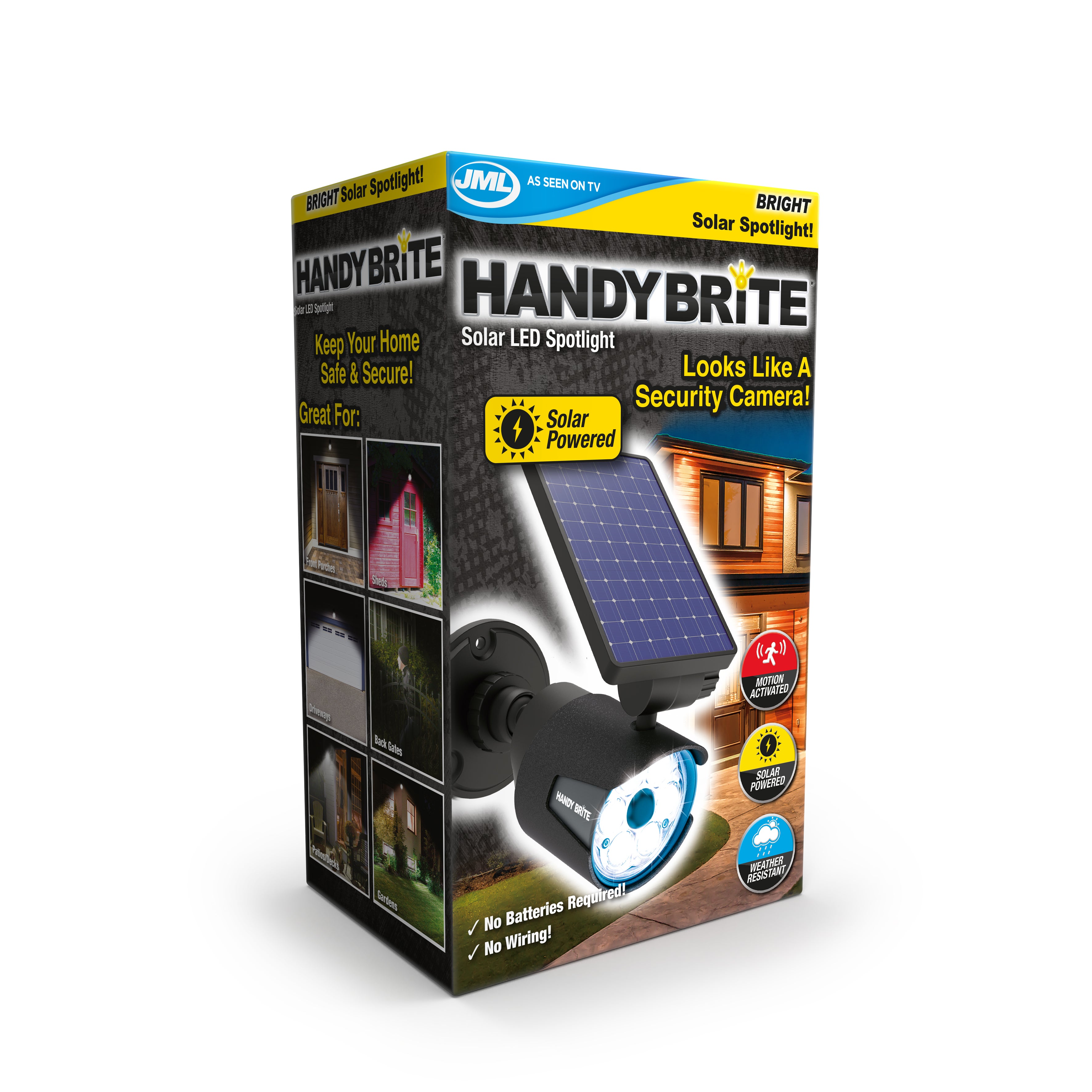Handy Brite Solar LED Outdoor Semi Flush Spotlight