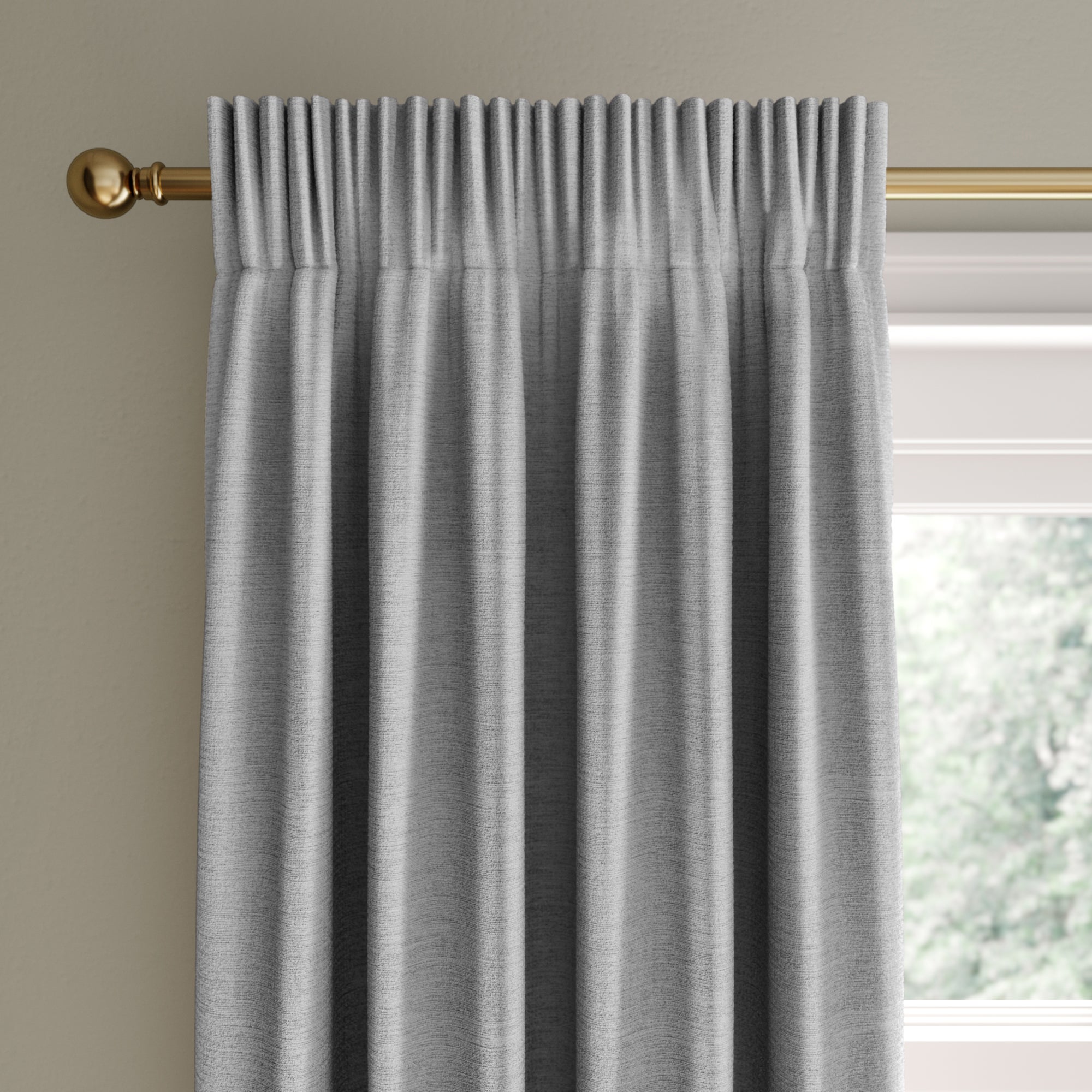 Click to view product details and reviews for Mendoza Velour Mushroom Blackout Pencil Pleat Curtains Mushroom.