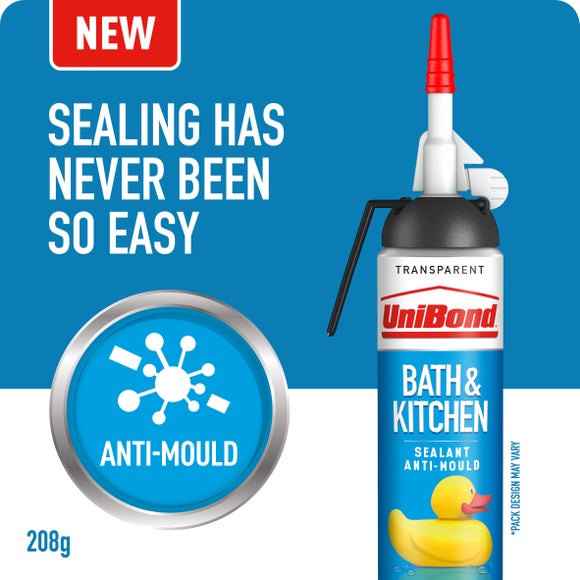 UniBond Bath And Kitchen Sealant Transparent 208g | Dunelm