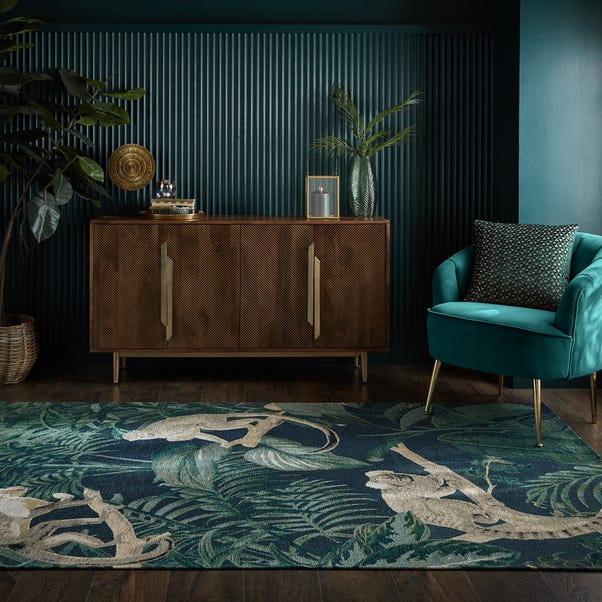 Jungle Luxe Rug Navy undefined