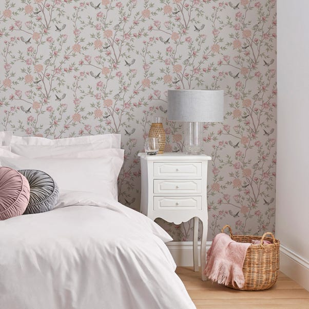 Holly Willoughby Carmella Soft Pink Wallpaper | Dunelm