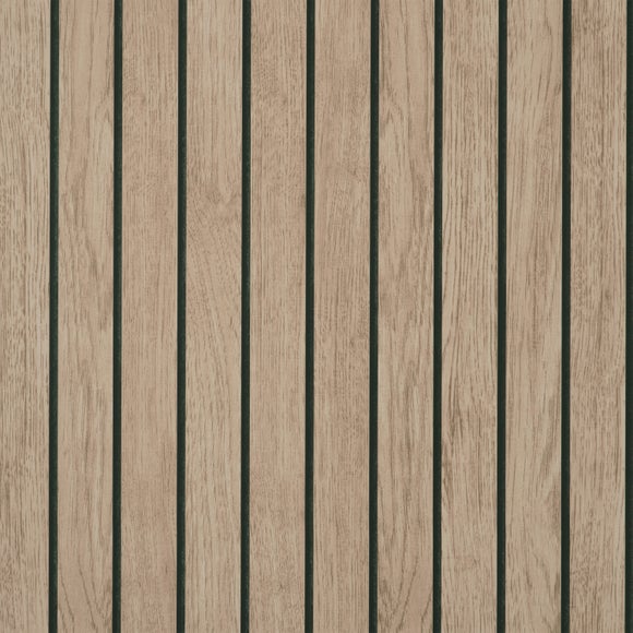 Wooden Slat Natural Wallpaper | Dunelm