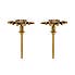 Pack of 2 Bumble Bee Drawer Knobs Antique Gold
