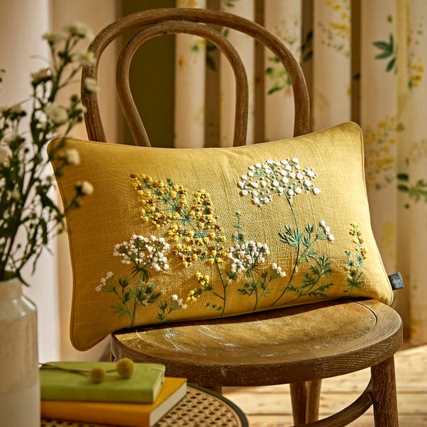 Marsh Botanical Boudoir Cushion Yellow