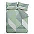 Catherine Lansfield Larsson Geo Green Duvet Cover and Pillowcase Set  undefined