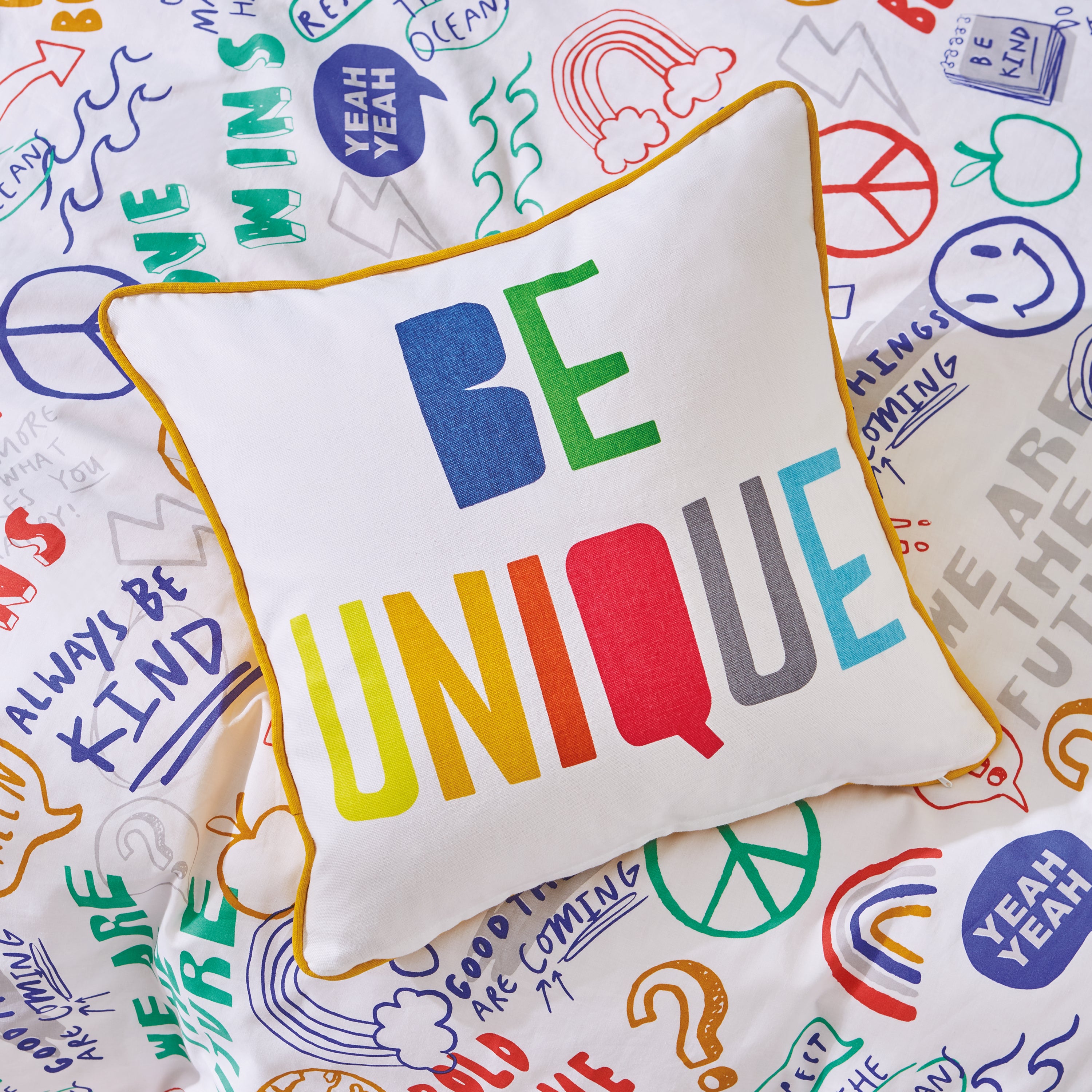 Born To Be You Be Unique Cushion Multicoloured