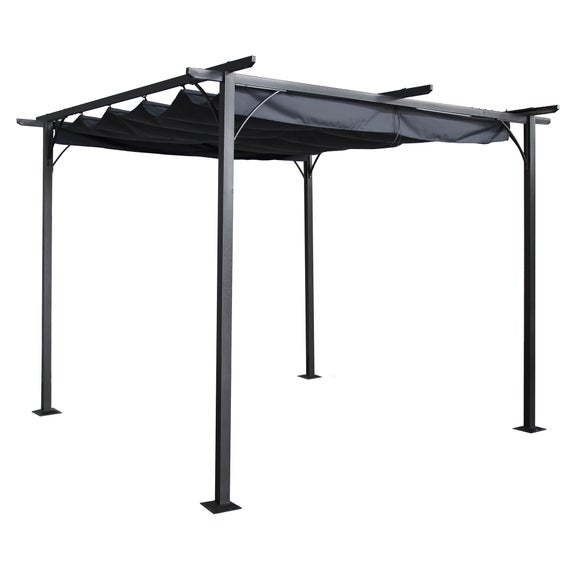 Prague 3m X 3m Grey Pergola