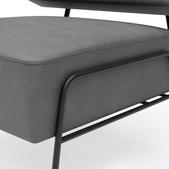 Hadlee Faux Leather Chair Dunelm