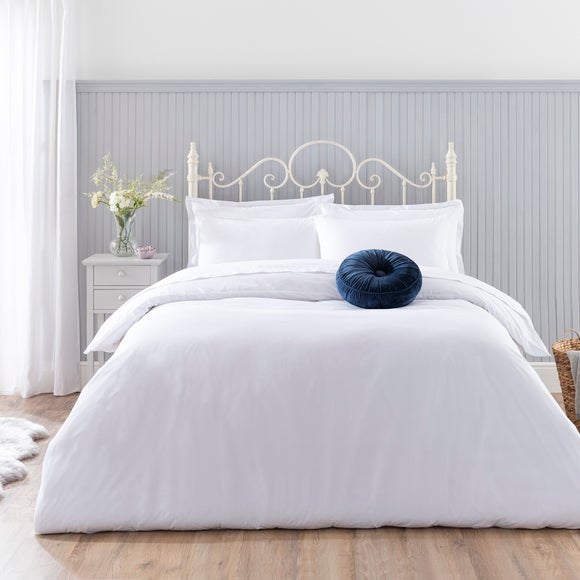 dunelm plain white duvet cover