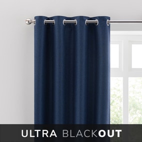 Montreal Navy Thermal Ultra Blackout Eyelet Curtains