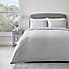 Hotel Cotton Sateen 300 Thread Count Duvet Cover and Pillowcase Set Grey undefined
