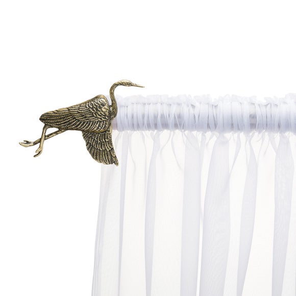 Mix and Match Crane 25/28mm Antique Brass Finials Pair Dunelm