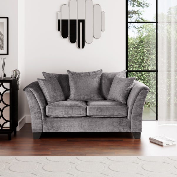 Giovanna Luxury Chenille 2 Seater Sofa Steeple Grey